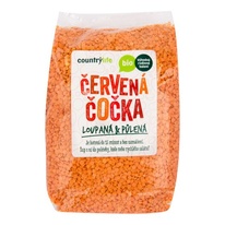 Čočka červená půlená BIO 1 kg Country Life